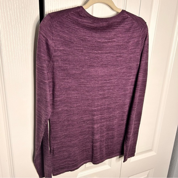 Brooks Brothers Extra Fine Italian Merino Wool Purple Long Sleeve Sweater M - Picture 8 of 8
